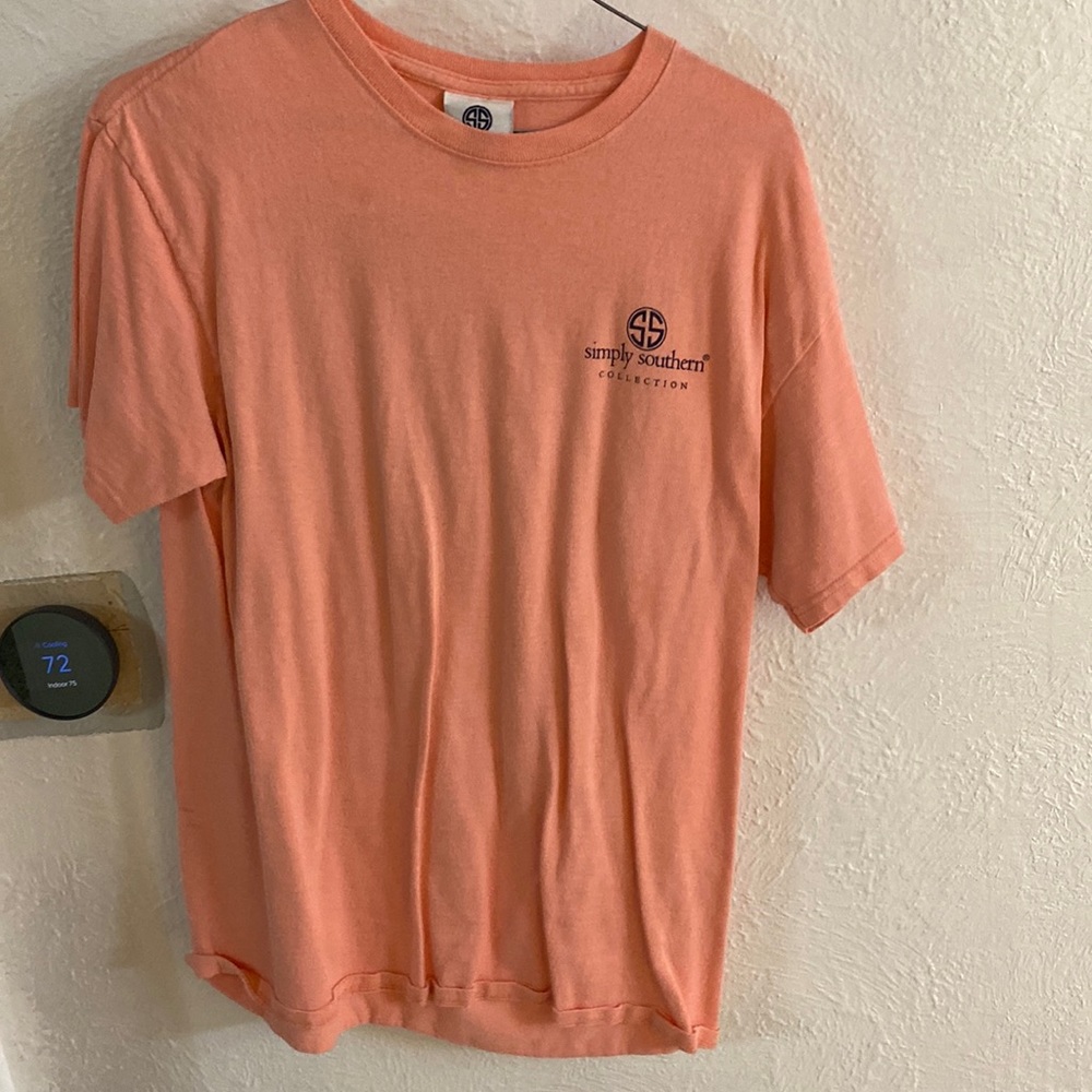 Simply Southern orange/coral medium design front and back